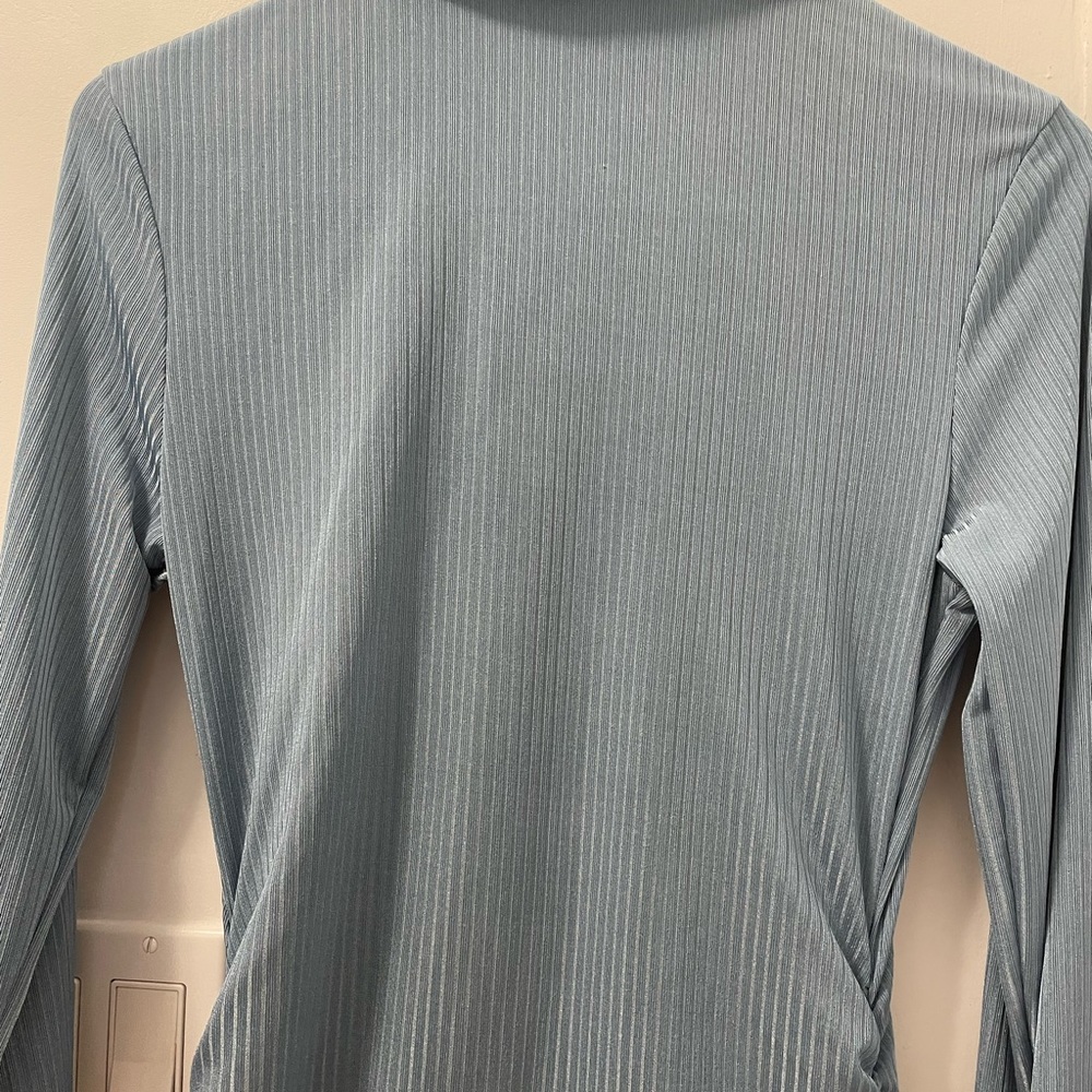 Button front Ruched Ribbed-Bodycon Dress - Picture 4 of 7
